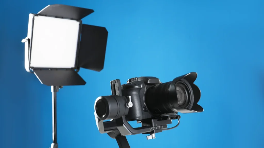 A light and a camera
