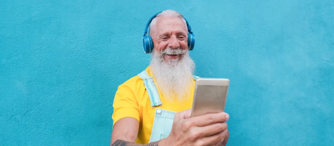 Man recording a selfie video